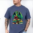 Book Dragon Reading Books Men's Comfort Colors T-Shirt Blue Jean Book Dragon Reading Books Men's Comfort Colors T-Shirt Blue Jean