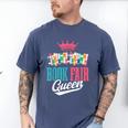 Book Fair Queen Men's Comfort Colors T-Shirt Blue Jean