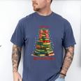 Book Lover Christmas Tree I Have No Shelf Control Men's Comfort Colors T-Shirt Blue Jean