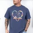 Book Lover Heart Shaped Reading Art Bookworm Men's Comfort Colors T-Shirt Blue Jean