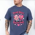 Book Lover Read Your Heart Out Teacher Kids Valentines Men's Comfort Colors T-Shirt Blue Jean