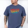 A Book Lover Without Her Kindle Is A Tragedy Apparel Men's Comfort Colors T-Shirt Blue Jean