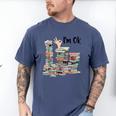 Book Lovers Bookworm Book Nerd I'm Ok Teacher School Men's Comfort Colors T-Shirt Blue Jean
