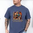 Book Lovers In A World Full Of Bookworms Be A Book Dragon Men's Comfort Colors T-Shirt Blue Jean