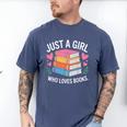 Book Nerd Just A Girl Who Loves Books Literary Enthusiast Men's Comfort Colors T-Shirt Blue Jean