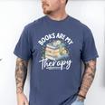Book Are My Therapy Aesthetic Bookish Reading Men's Comfort Colors T-Shirt Blue Jean Book Are My Therapy Aesthetic Bookish Reading Men's Comfort Colors T-Shirt Blue Jean