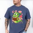 Book Worm Costume World Book Day Cute Kawaii Worm Reading Men's Comfort Colors T-Shirt Blue Jean