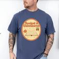 Booked & Unbothered Book Lover Tee Men's Comfort Colors T-Shirt Blue Jean