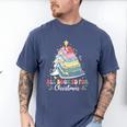 All Booked For Christmas Book Tree Lights Christmas Library Men's Comfort Colors T-Shirt Blue Jean All Booked For Christmas Book Tree Lights Christmas Library Men's Comfort Colors T-Shirt Blue Jean