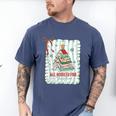 All Booked For Christmas Book Xmas Tree Coquette Bow Lights Men's Comfort Colors T-Shirt Blue Jean