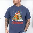 All Booked For Christmas Gingerbread Christmas Tree Book Kid Men's Comfort Colors T-Shirt Blue Jean