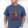All Booked For Christmas Librarian Reader Xmas Pajama Men's Comfort Colors T-Shirt Blue Jean