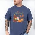 All Booked For Fall Books Coffee Fall Leaves Pumpkins Autumn Men's Comfort Colors T-Shirt Blue Jean