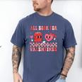 All Booked For Valentine Book Librarian Teacher Women Kids Men's Comfort Colors T-Shirt Blue Jean