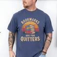 Bookmarks Are For Quitters Reading Book Lovers Men's Comfort Colors T-Shirt Blue Jean