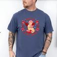 Books Are My Love Language Cupid Reading Book Valentines Day Men's Comfort Colors T-Shirt Blue Jean