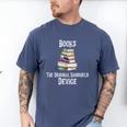 Books The Original Handheld Device Book Librarian Premium Men's Comfort Colors T-Shirt Blue Jean