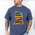 Books Painting Colorful Art Abstract Graphic Books Men's Comfort Colors T-Shirt Blue Jean