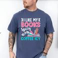 I Like My Books Spicy Coffee ICY Men's Comfort Colors T-Shirt Blue Jean I Like My Books Spicy Coffee ICY Men's Comfort Colors T-Shirt Blue Jean
