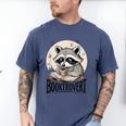 Booktrovert Raccoon Reading And Coffee For Book Lover Men's Comfort Colors T-Shirt Blue Jean