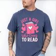 Bookworm Just A Girl Who Loves To Read Men's Comfort Colors T-Shirt Blue Jean