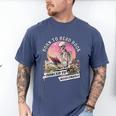 Born To Read Book Forced To Read Emails Skeleton Men's Comfort Colors T-Shirt Blue Jean