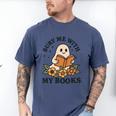 Bury Me With My Books Ghost Tee Men's Comfort Colors T-Shirt Blue Jean
