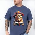 Capybara Bookworm Rodent Reading a Book Men's Comfort Colors T-Shirt Blue Jean