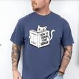 Cat Book Humor How To Train Your Human Men's Comfort Colors T-Shirt Blue Jean