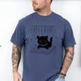 Cat Book For Women Life Is Better With Cats And Books Men's Comfort Colors T-Shirt Blue Jean