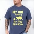 My Cat Guards My Mug And Book Humor Cats Premium Tri-Blend Men's Comfort Colors T-Shirt Blue Jean My Cat Guards My Mug And Book Humor Cats Premium Tri-Blend Men's Comfort Colors T-Shirt Blue Jean