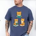 Cats Reading Book Lover Reading Bookworm Reader Men's Comfort Colors T-Shirt Blue Jean Cats Reading Book Lover Reading Bookworm Reader Men's Comfort Colors T-Shirt Blue Jean