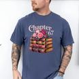 Chapter 67 Floral Book Stack Men's Comfort Colors T-Shirt Blue Jean