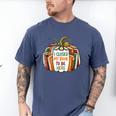I Closed My Book To Be Here Fall Pumpkin Men's Comfort Colors T-Shirt Blue Jean I Closed My Book To Be Here Fall Pumpkin Men's Comfort Colors T-Shirt Blue Jean