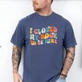 I Closed My Book To Be Here Book Lovers Library Reading Men's Comfort Colors T-Shirt Blue Jean