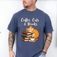 Coffee Cats & Books Lover For Women & Girls Coffee Men's Comfort Colors T-Shirt Blue Jean Coffee Cats & Books Lover For Women & Girls Coffee Men's Comfort Colors T-Shirt Blue Jean
