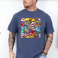 Comic Book Pop Art Modern Fun Men's Comfort Colors T-Shirt Blue Jean Comic Book Pop Art Modern Fun Men's Comfort Colors T-Shirt Blue Jean