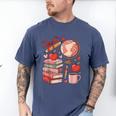 Coquette Teacher School Supplies Bows Books Globe Apple Cute Men's Comfort Colors T-Shirt Blue Jean Coquette Teacher School Supplies Bows Books Globe Apple Cute Men's Comfort Colors T-Shirt Blue Jean