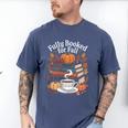 Cozy Autumn Books Fully Booked For Fall Books Pumpkin Men's Comfort Colors T-Shirt Blue Jean