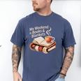 Cozy My Weekend Is Books Blankets Reading Tea Lover Premium Men's Comfort Colors T-Shirt Blue Jean Cozy My Weekend Is Books Blankets Reading Tea Lover Premium Men's Comfort Colors T-Shirt Blue Jean
