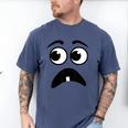 Creepy Face Carrot Halloween Book Character Costume Men's Comfort Colors T-Shirt Blue Jean