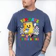 Cute 100 Days In The Books Groovy Boy Girl Teacher Men's Comfort Colors T-Shirt Blue Jean