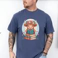 Cute Baby Highland Cow Reading Book Bookworm For Men Women Men's Comfort Colors T-Shirt Blue Jean Cute Baby Highland Cow Reading Book Bookworm For Men Women Men's Comfort Colors T-Shirt Blue Jean
