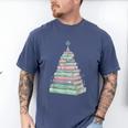 Cute Bookmas Christmas Book Tree Book Lover Teacher Men's Comfort Colors T-Shirt Blue Jean