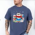 Cute Christmas A Penguin Reading Book Snowflake Hot Teacher Men's Comfort Colors T-Shirt Blue Jean Cute Christmas A Penguin Reading Book Snowflake Hot Teacher Men's Comfort Colors T-Shirt Blue Jean