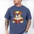 Cute Dog Boxer Reading Book Men's Comfort Colors T-Shirt Blue Jean Cute Dog Boxer Reading Book Men's Comfort Colors T-Shirt Blue Jean