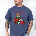 Cute Gingerbread Man Reading Book Nerd Christmas Bookish Men's Comfort Colors T-Shirt Blue Jean Cute Gingerbread Man Reading Book Nerd Christmas Bookish Men's Comfort Colors T-Shirt Blue Jean