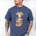 Cute Giraffe With Book Floral Bookworm Librarian Book Lover Men's Comfort Colors T-Shirt Blue Jean Cute Giraffe With Book Floral Bookworm Librarian Book Lover Men's Comfort Colors T-Shirt Blue Jean