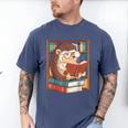 Cute Hedgehog Book Nerd Men's Comfort Colors T-Shirt Blue Jean Cute Hedgehog Book Nerd Men's Comfort Colors T-Shirt Blue Jean