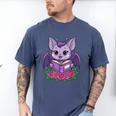 Cute Pastel Goth Bat Reading Book Men's Comfort Colors T-Shirt Blue Jean Cute Pastel Goth Bat Reading Book Men's Comfort Colors T-Shirt Blue Jean